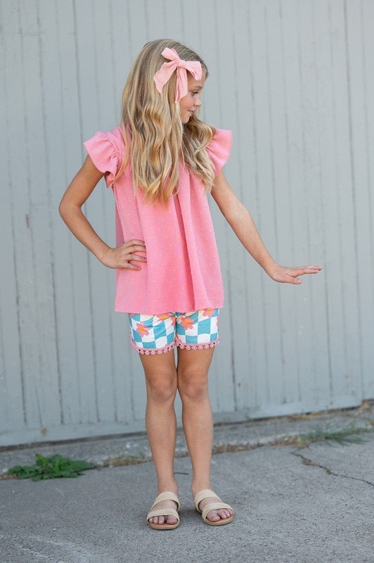 Girls retro check set