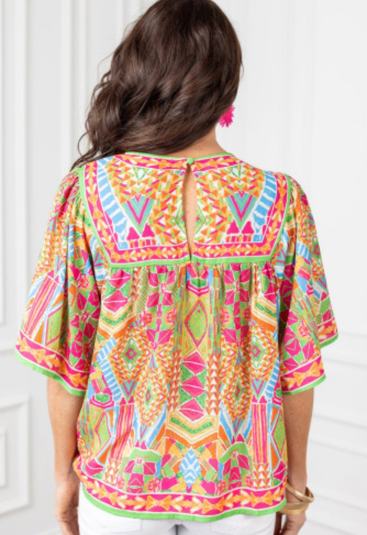 Bright aztec top