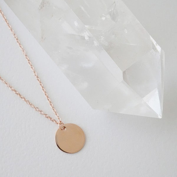 Hanging Sun Circle Disc Necklace