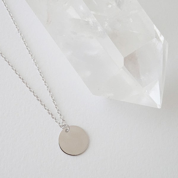 Hanging Sun Circle Disc Necklace