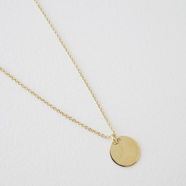 Hanging Sun Circle Disc Necklace