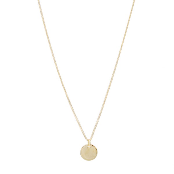 Hanging Sun Circle Disc Necklace