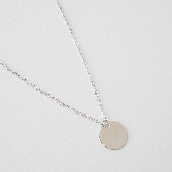 Hanging Sun Circle Disc Necklace