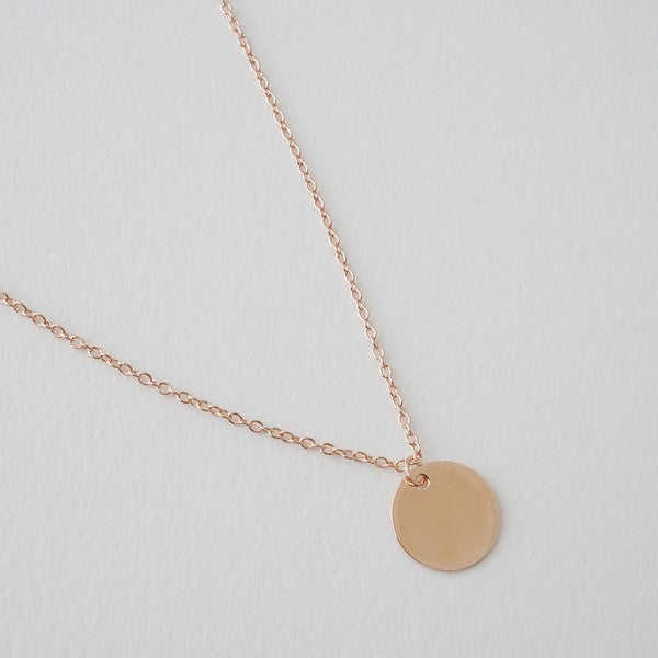 Hanging Sun Circle Disc Necklace