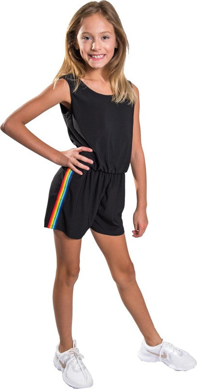 KIDS STRIPE SIDE SLEEVELESS ROMPER
