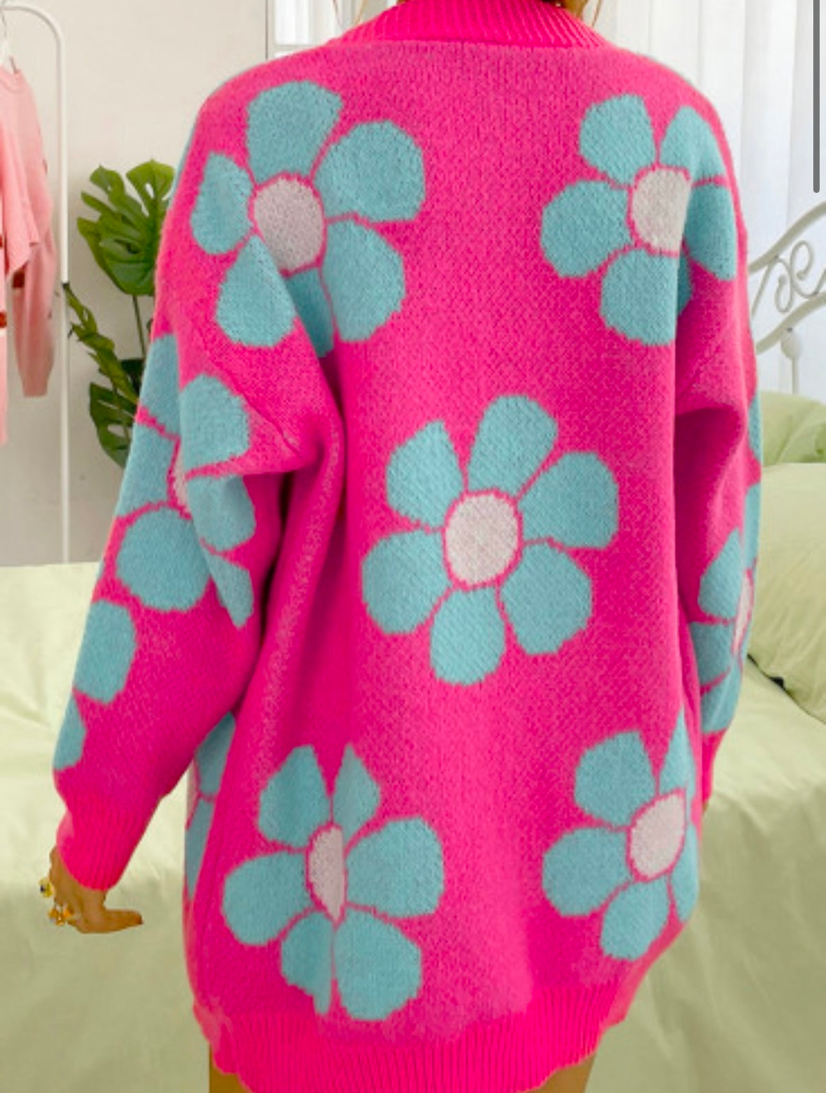 Big flower cardigan
