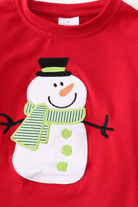Kid Red snowman boy set