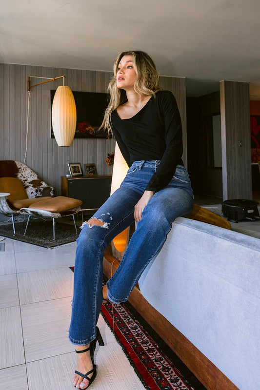 Stretch High Rise Bootcut jeans