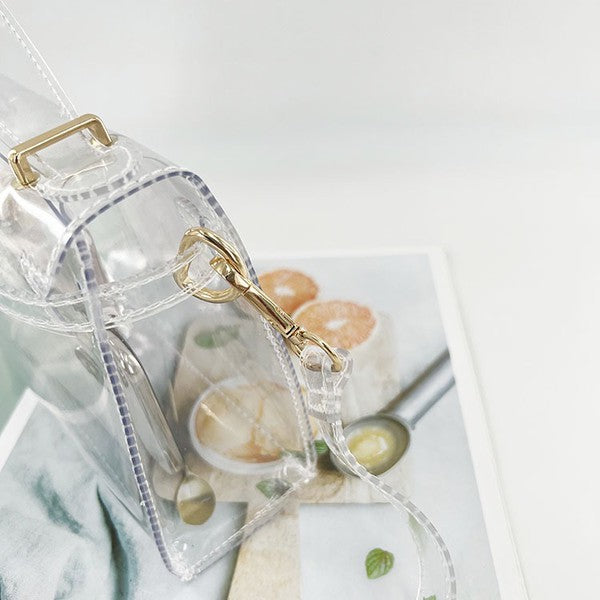 CLEAR HIGH QUALITY TRANSPARENT TOP HANDLE BAG