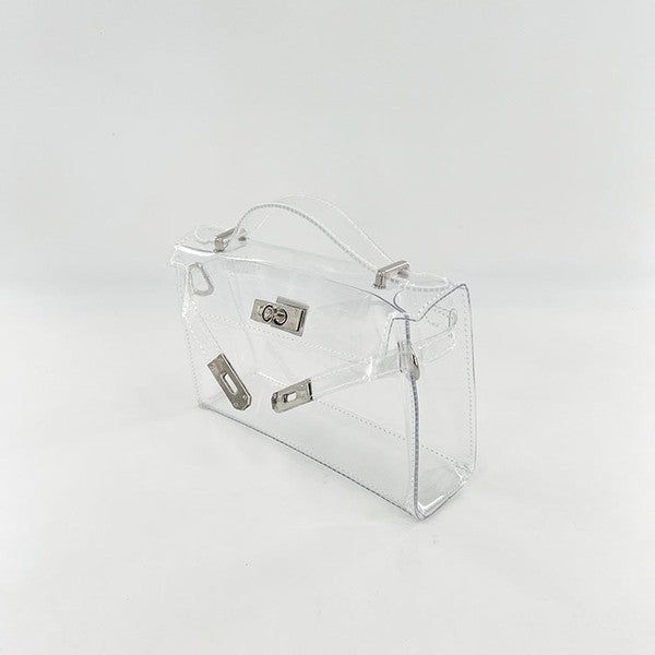 CLEAR HIGH QUALITY TRANSPARENT TOP HANDLE BAG