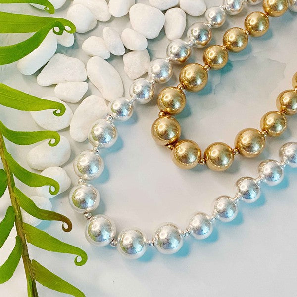 Precious Ball And Bead Necklace
