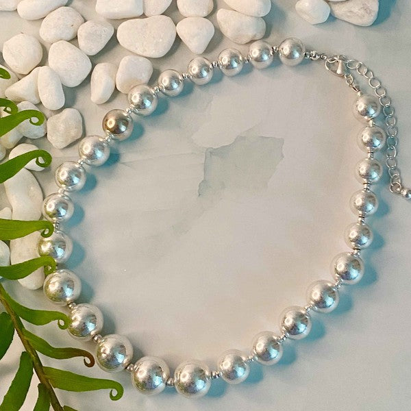 Precious Ball And Bead Necklace