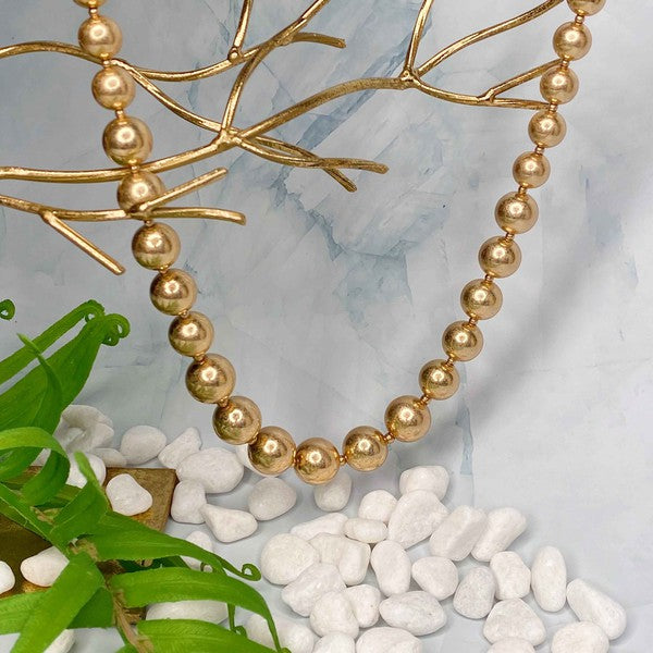 Precious Ball And Bead Necklace