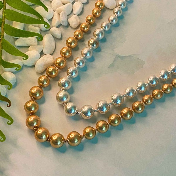 Precious Ball And Bead Necklace