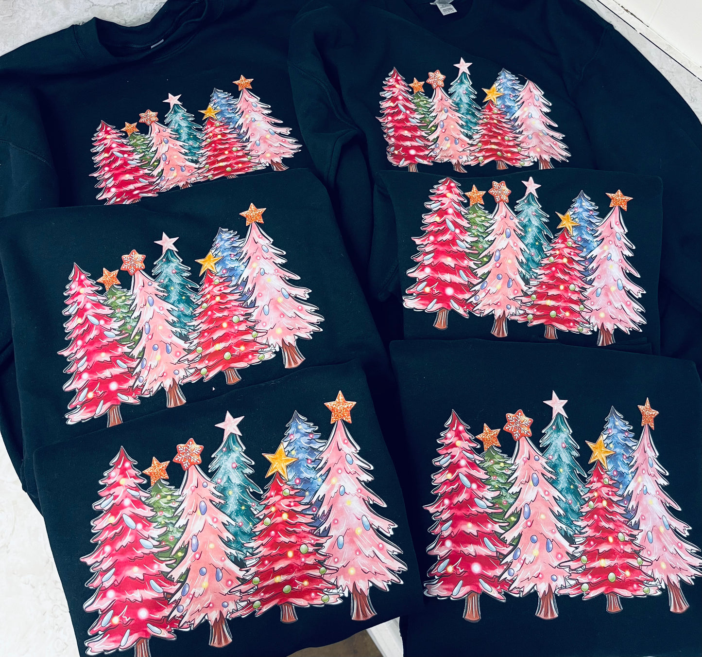 Santa on black sweatshirt