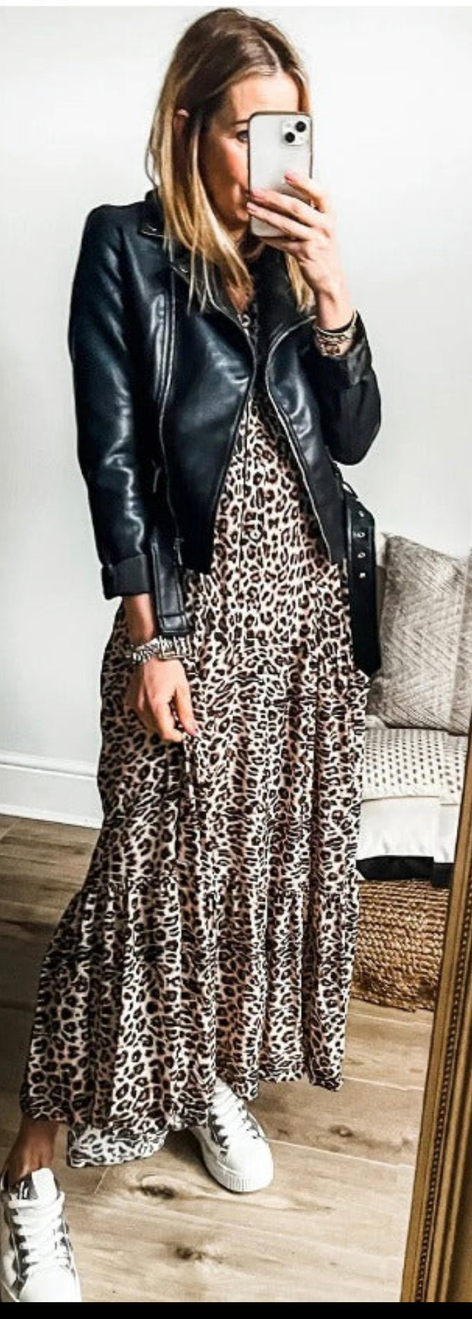 leopard brown maxi