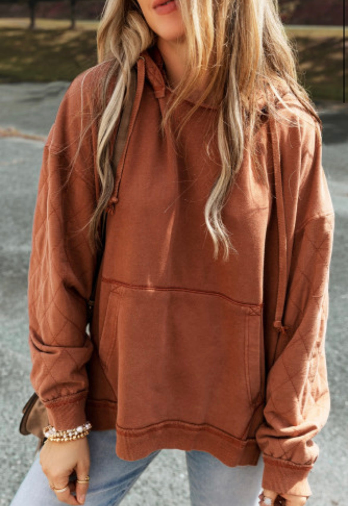 Quilted pullover