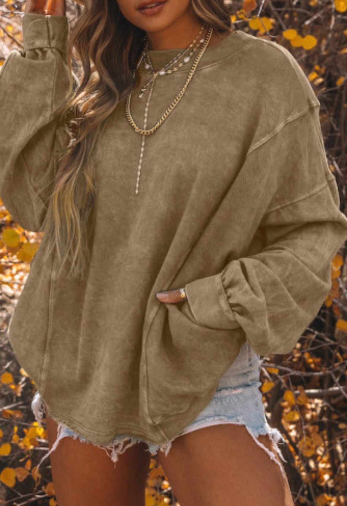 Open back sweatshirt