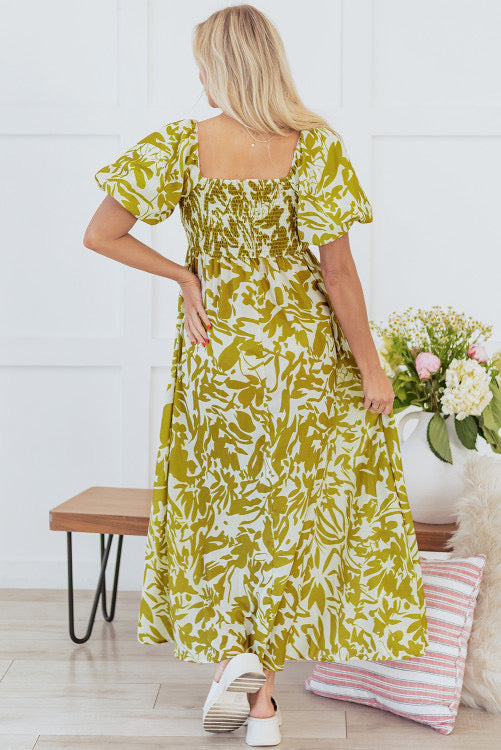 Green scalloped maxi