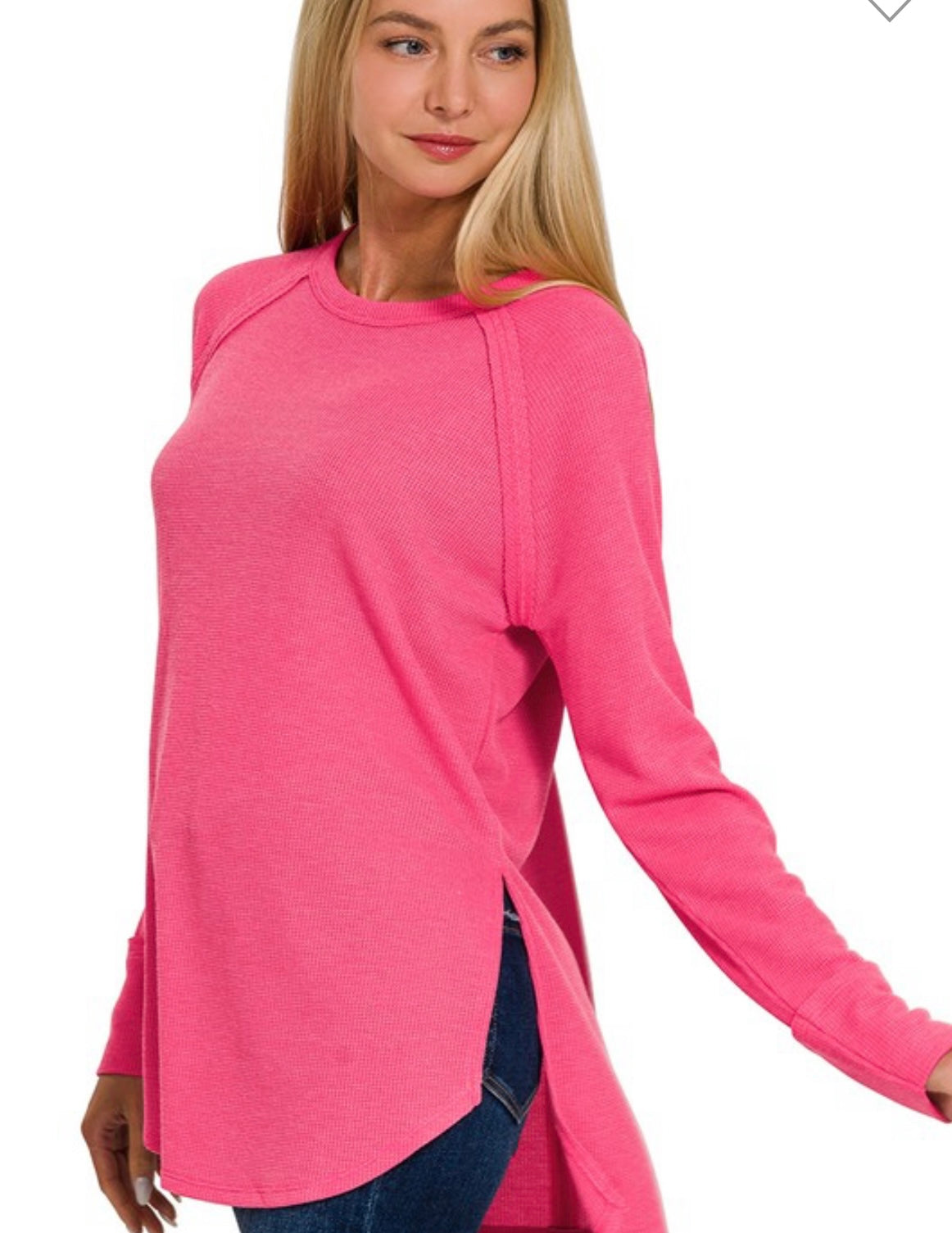 waffle knit top