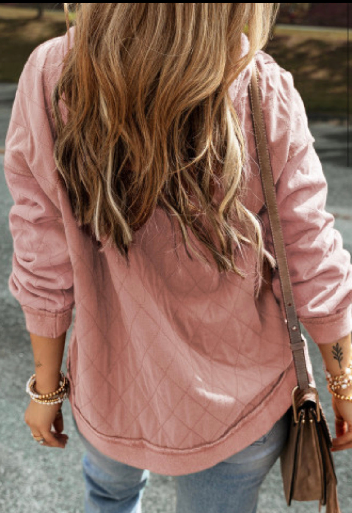 Quilted pullover
