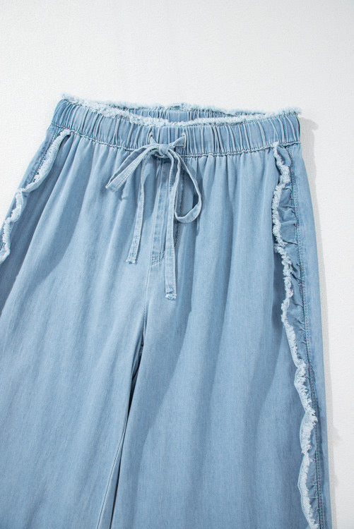 Ruffle denim