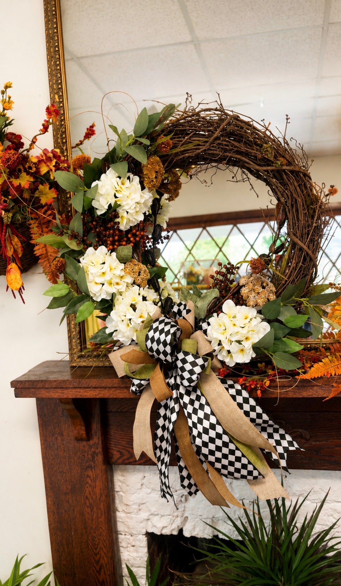 Harvest striped wreath
