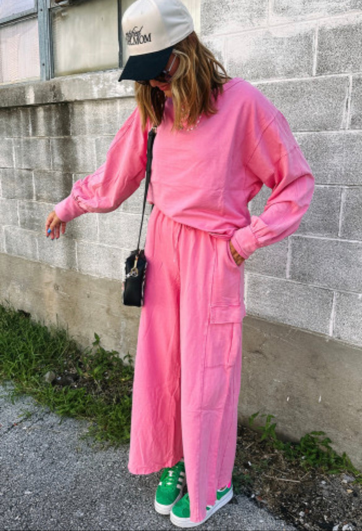 Pink slouchy lounge set