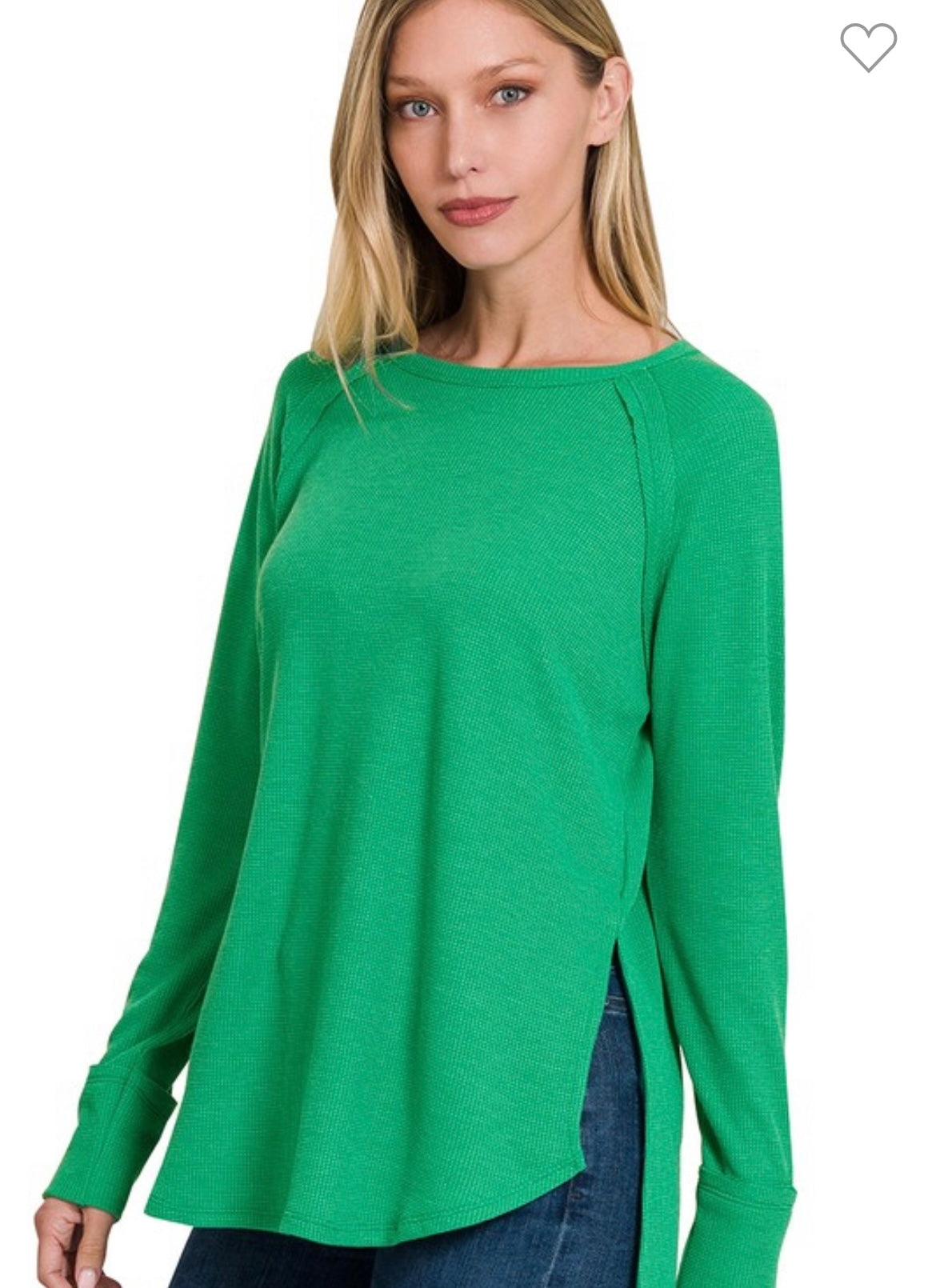 waffle knit top