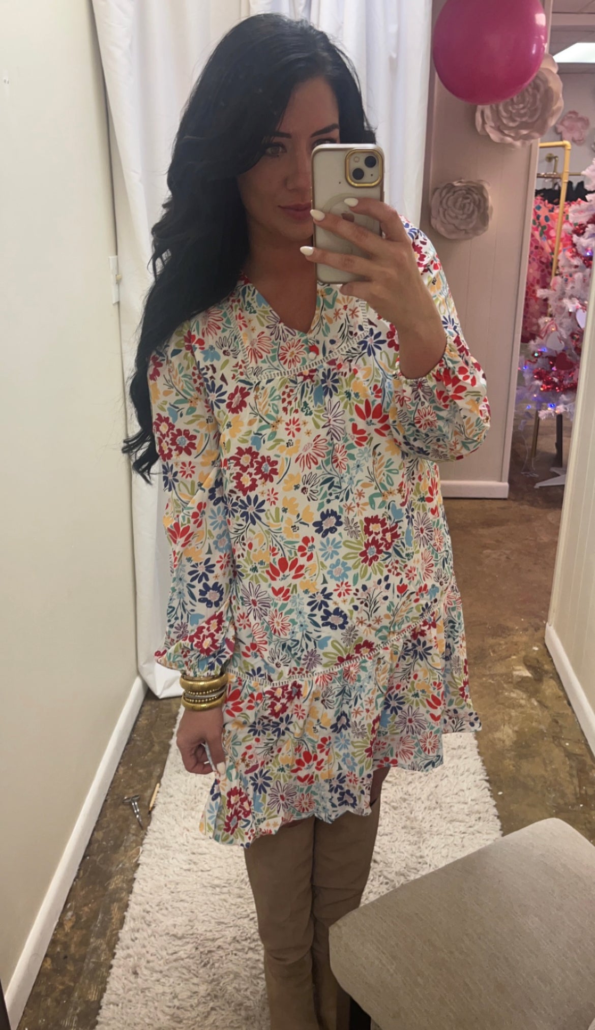 White flower dress