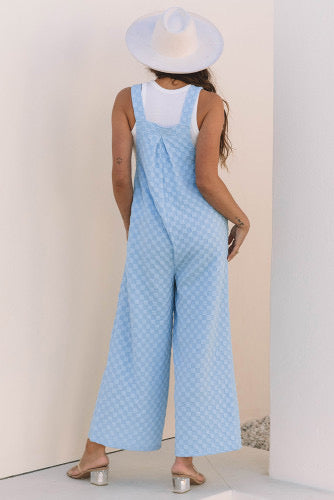 Checked pocketed high waist overall🤩🤩🤩