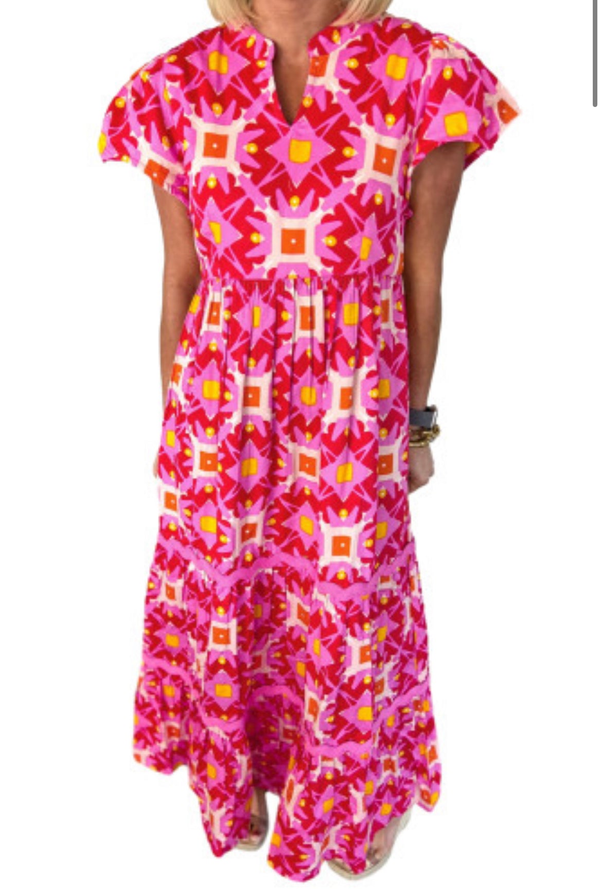 Colorful abstract maxi