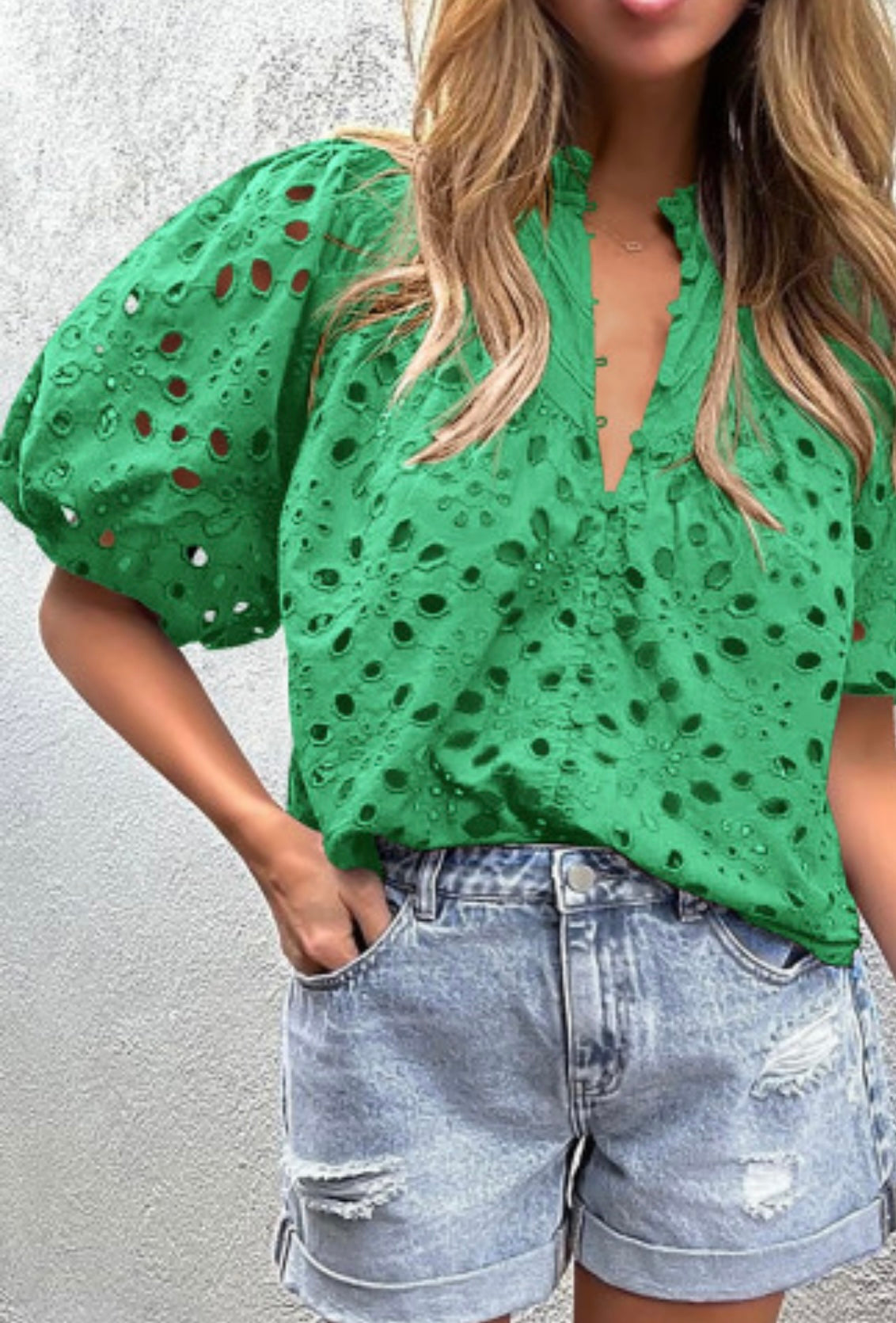 Eyelet top