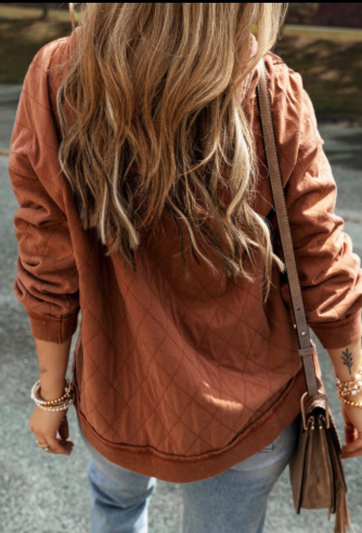 Quilted pullover