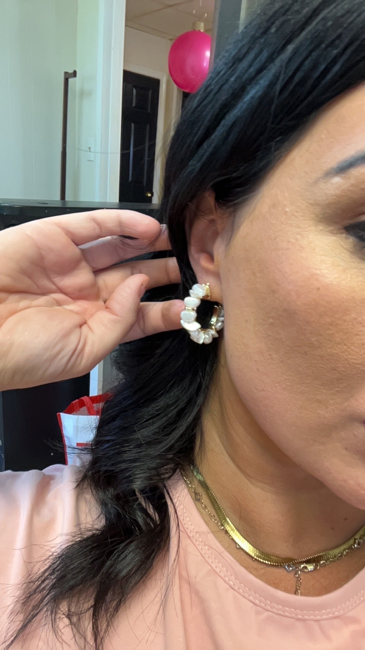 Pearl hoops