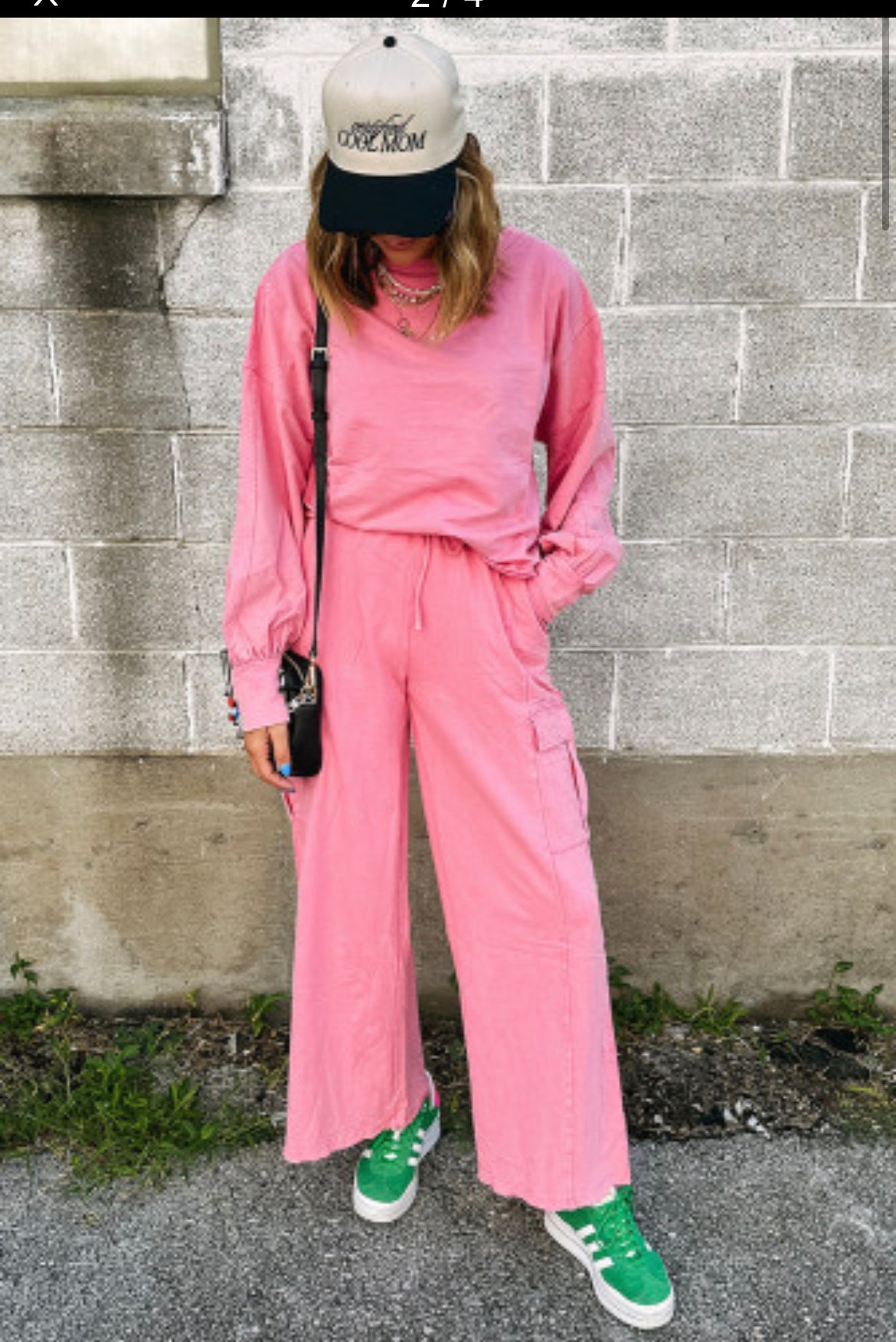 Pink slouchy lounge set