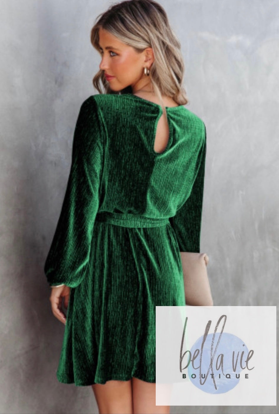 Holiday green dress