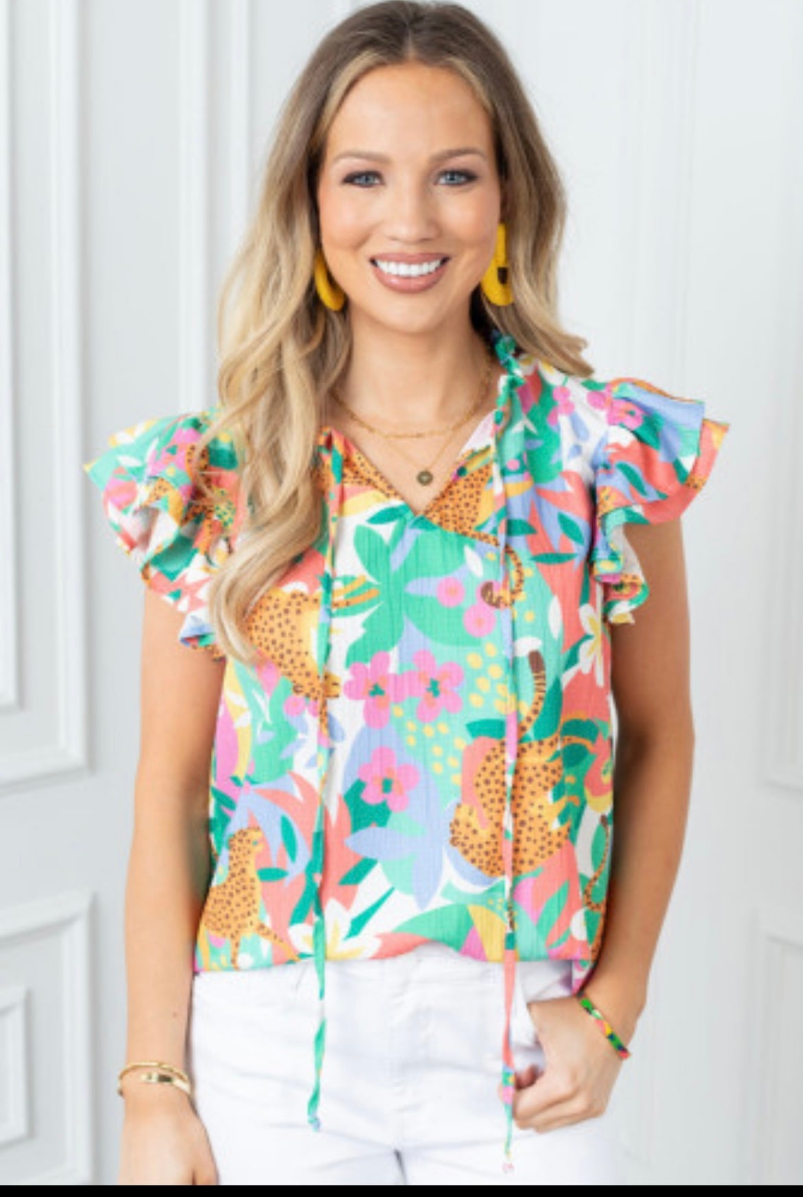 Leopard ruffle