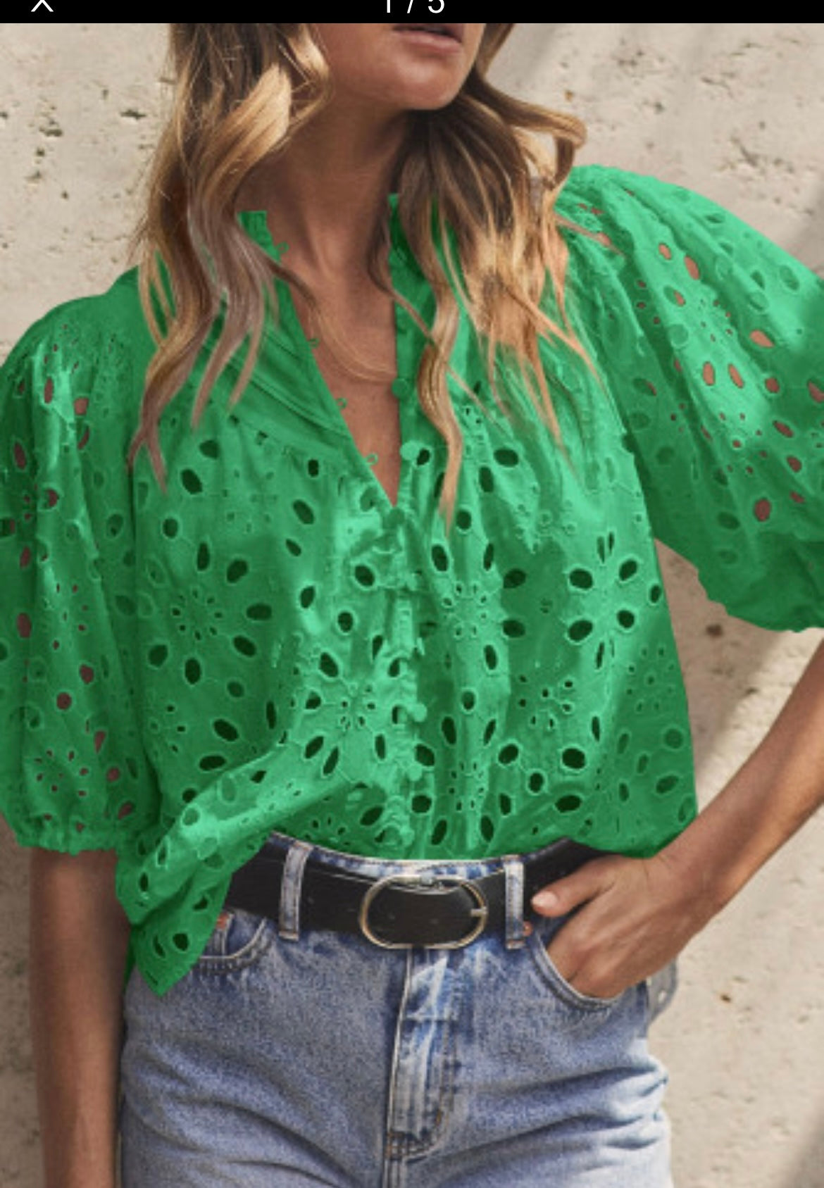 Eyelet top