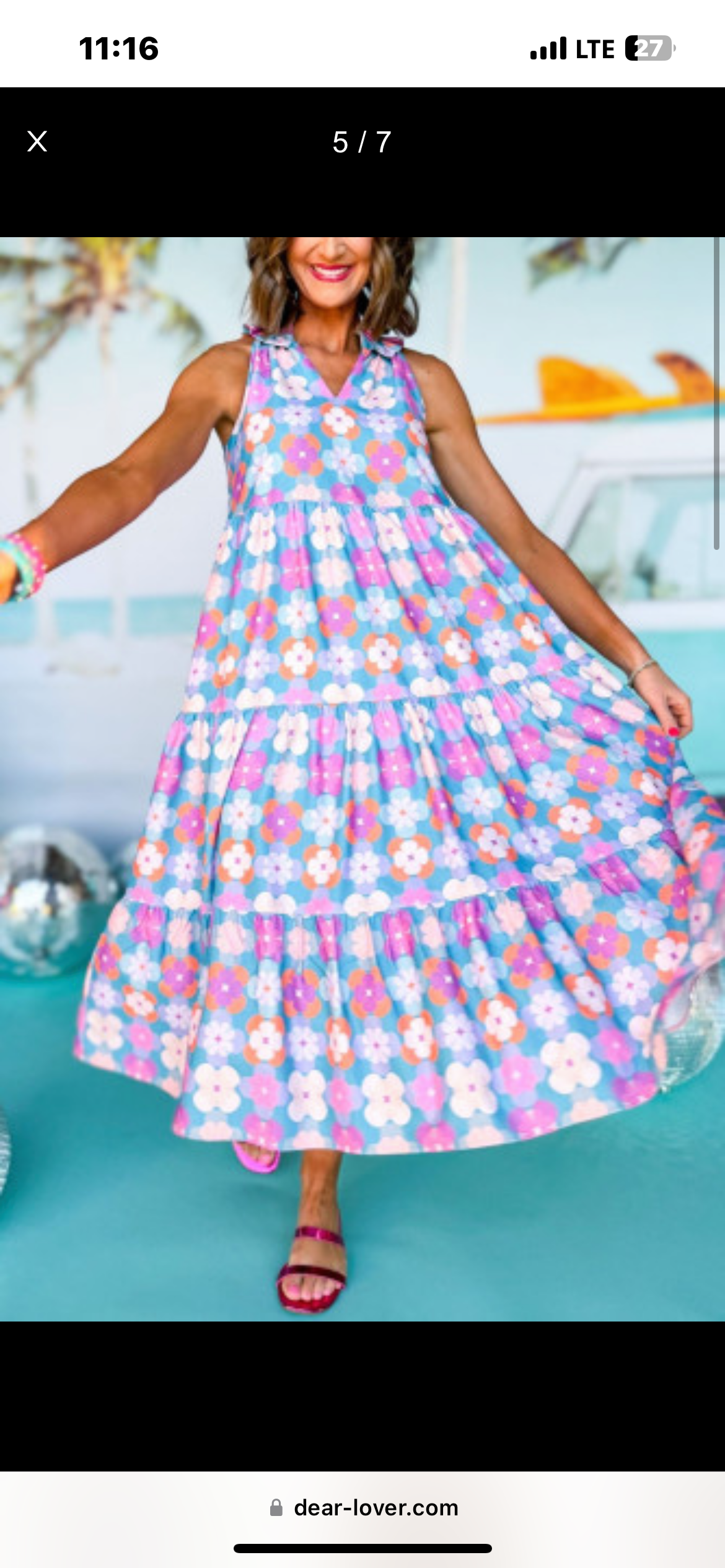 Flower purple dress