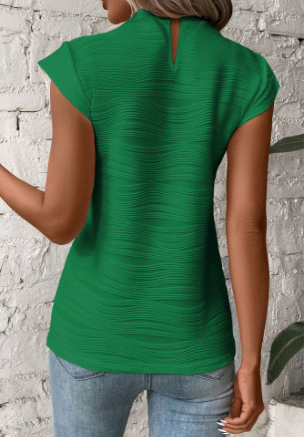 Kelly green cap sleeve