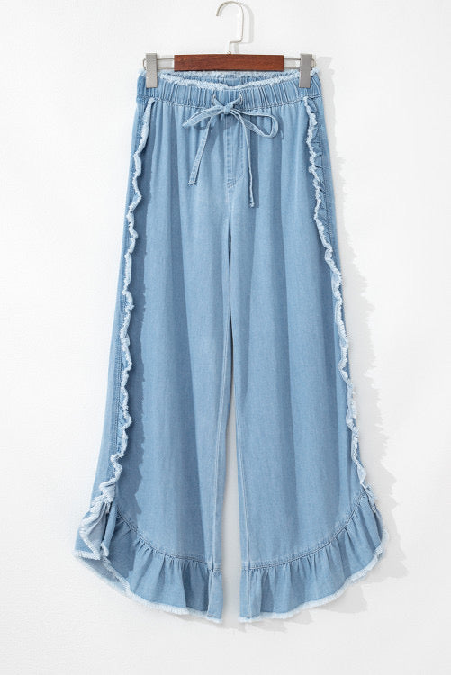Ruffle denim