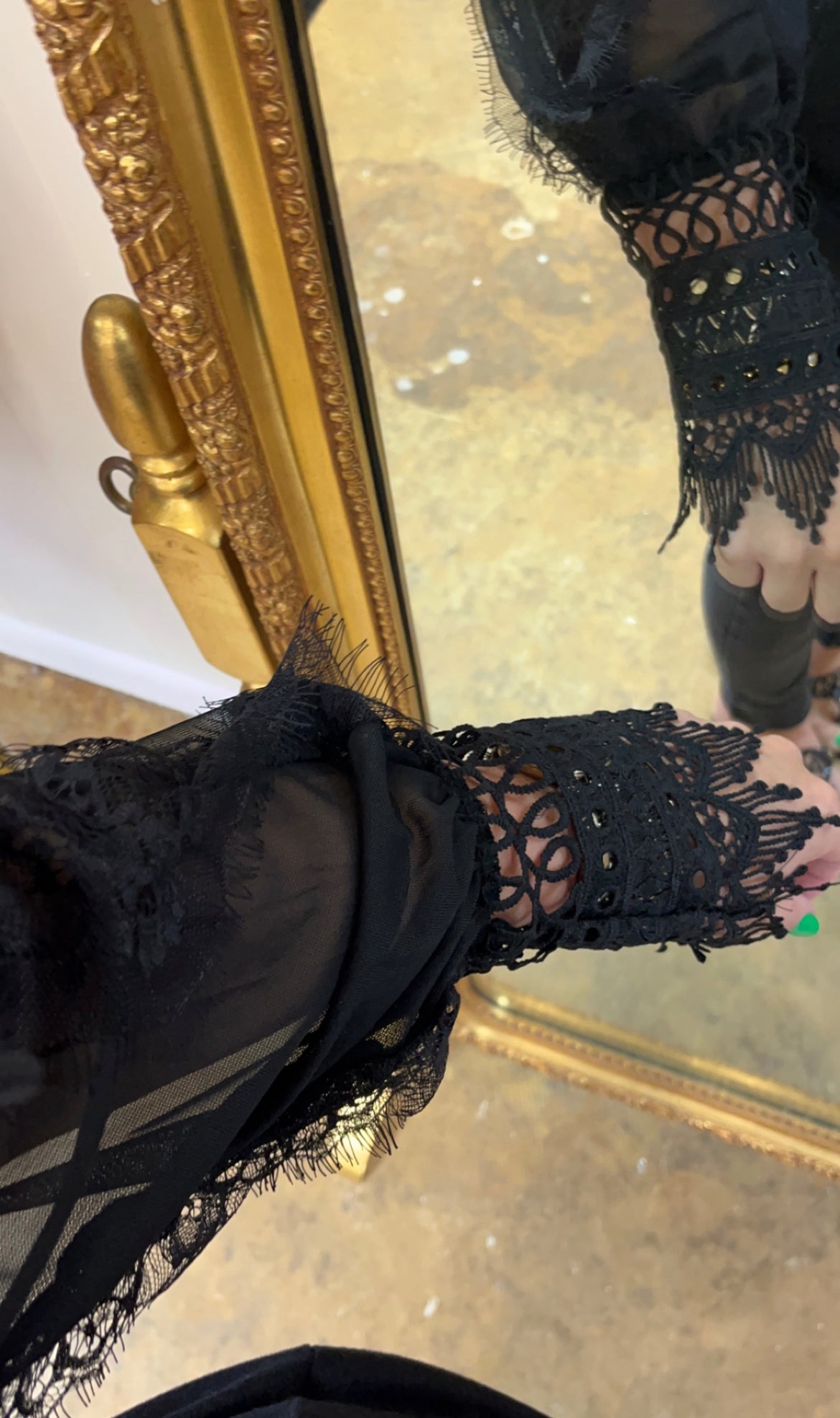 Black lace top