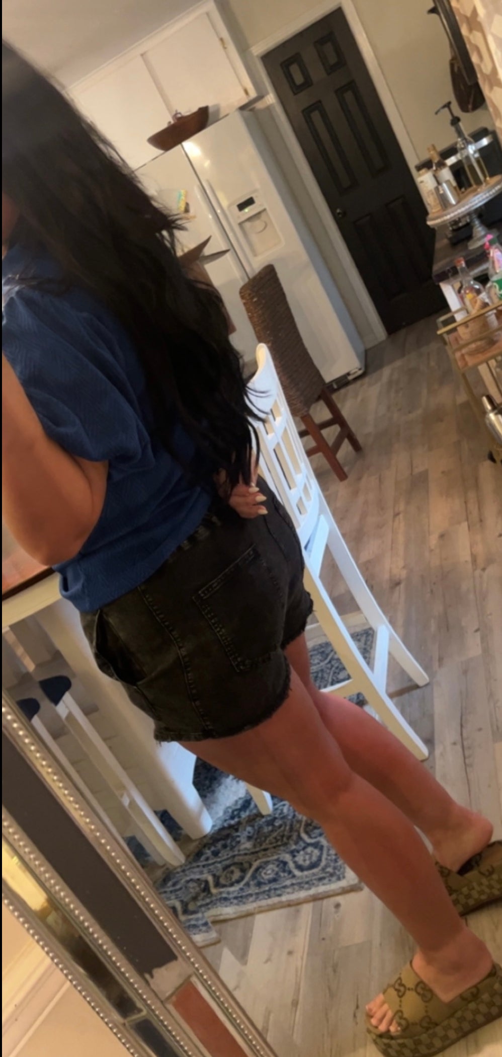 Perfect mom jean shorts