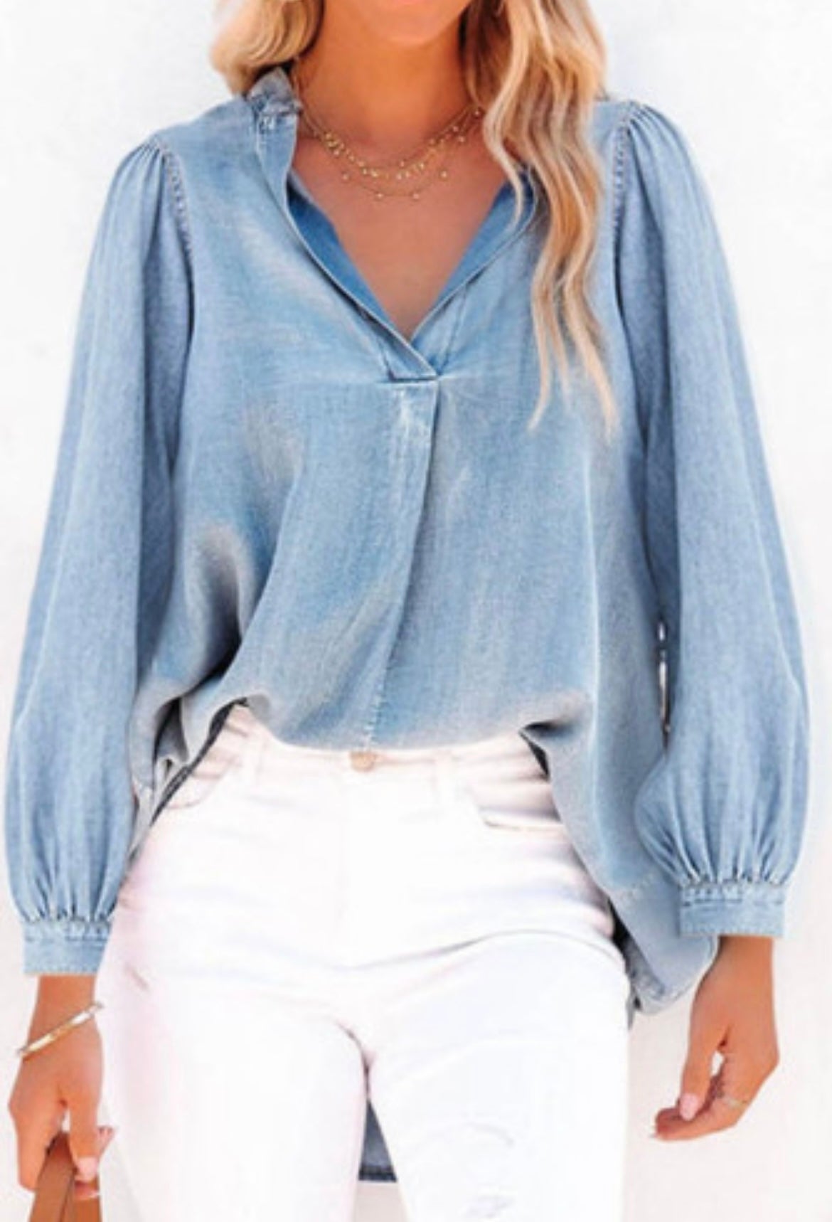LS denim top
