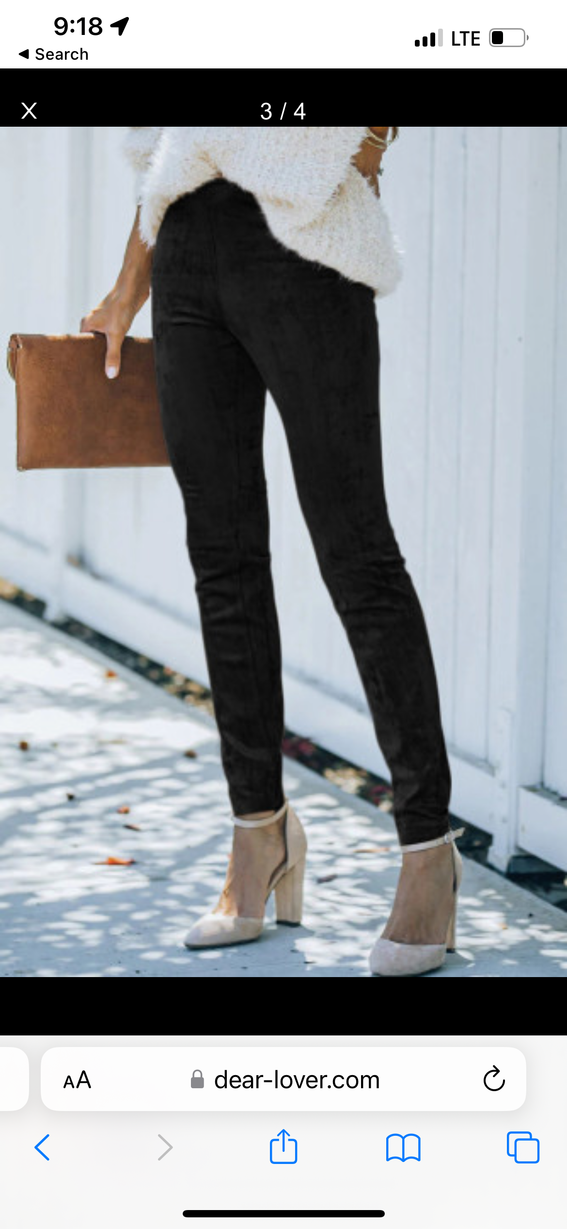 Suede leggings