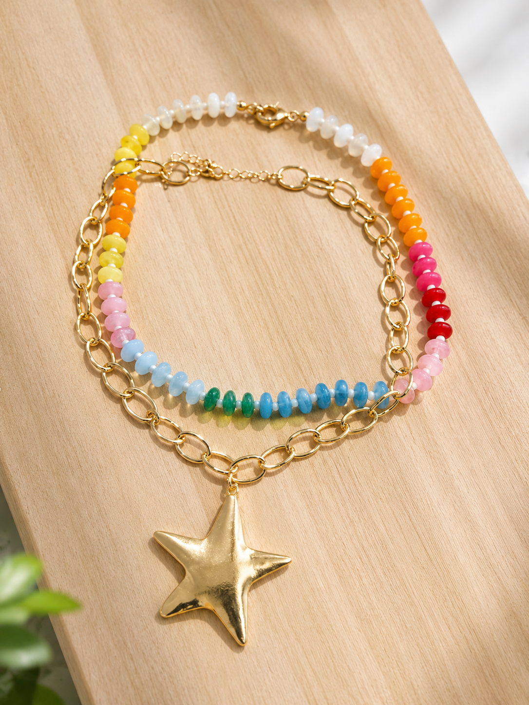 Colorful beaded necklace