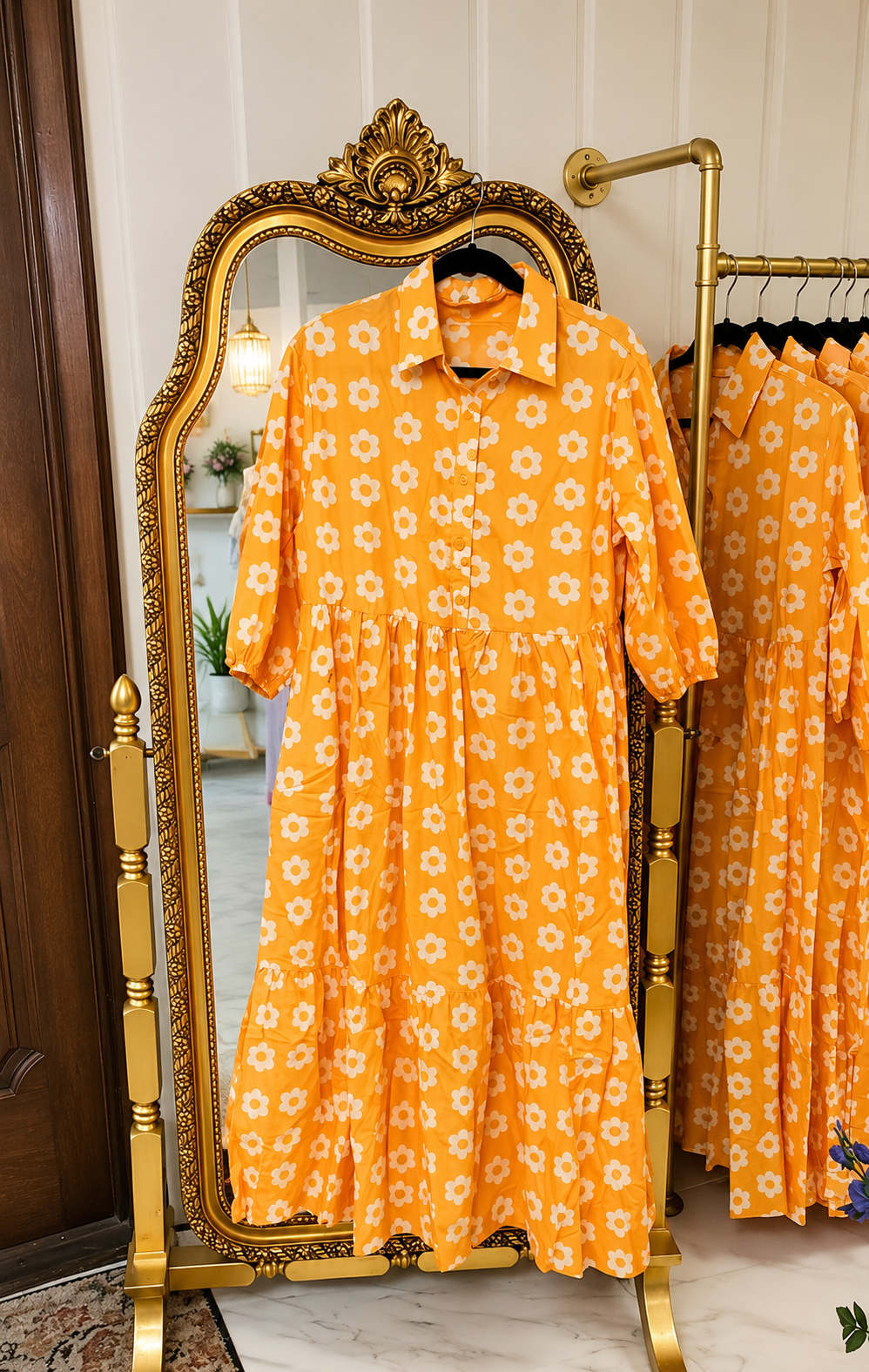 Yellow maxi dress