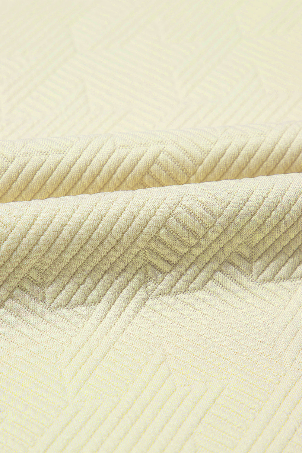 Beige Textured Puff Sleeve Top and Pants Set
