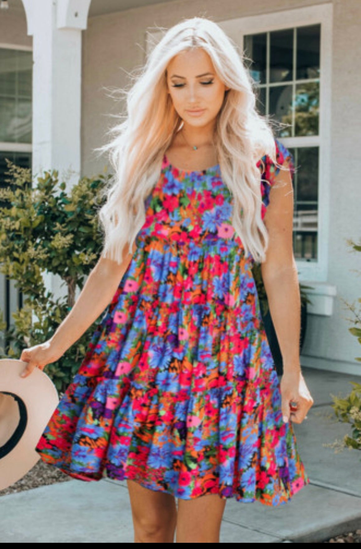 Flower on flower dress